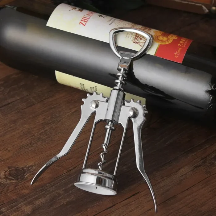 kf-S4e8c4fd49b20422a9b2875e328ca542dp Wine Opener Multifunctional Corkscrew Bottle Opener Zinc Alloy Cork Remover Premium Winged Wine Bottle Opener - Image 1