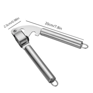 1pc Stainless Steel Garlic Press Household Garlic Garlic Press Manual Garlic Press Creative Kitchen Tools