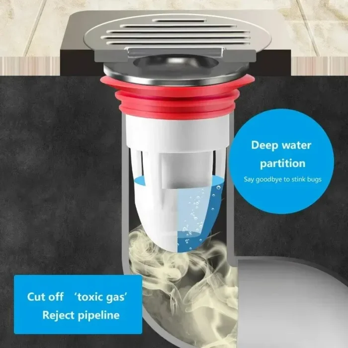 kf-S50be4776a9114235bf2fc74ed75e80ecv 1PC Floor Drain Bullet Anti Odor Core Deodorization Drainage Pipe Toilet Core Sewer Pest Control Device No Peculiar Smell - Image 2