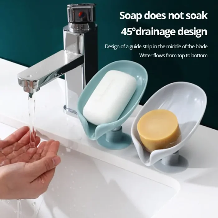 kf-S51405300a252409c97d84e162a2724876 2pcs Soap Box Creative Draining Soap Storage Rack Punch Free Suction Cup Personalized Cute Household Shelf Bathroom Artifact - Image 4