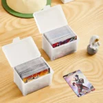 2/4PCS Small Semi-Transparent Plastic Cards Cases Folder Matte Flip-Top Jewelry Box Accessories Storage Organize Packaging Boxes - Image 3
