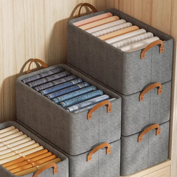 1pc Dustproof Clothes Quilts Storage Bag Organizers with Handle Non-woven Saving Space Bag Travel Storage Bedroom Bedding Bag - Image 1