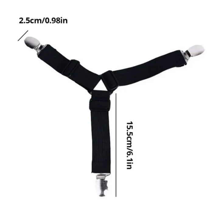 kf-S528cde3eda6a452688f4d714e6c70defF 4Pcs/lot Bed Sheet Fasteners Holder Gadgets for Bed Sheet Organizer Mattress Cover Clip For Home Elastic Straps Adjustable Clips - Image 6