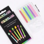 Colored Birthday Party Supplies 6/12pcs Wedding Colorful Multicolor Candles Safe Flames Dessert Cake Candles Decoration - Image 6