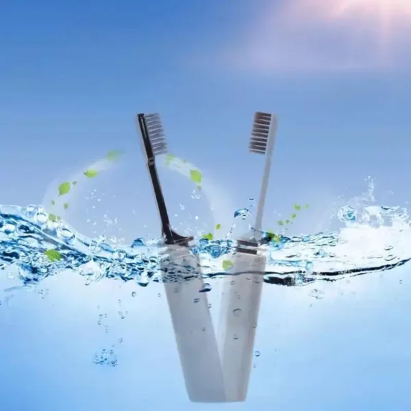 Portable Compact Charcoal Folding Toothbrush - Perfect for TravelCamping, and Hiking - Easy to Take and Efficient Teethbrush - Image 2