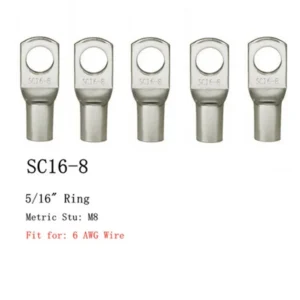 20PCS 4-25mm Assortment Tinned Copper Lugs Ring Crimp Terminals Battery Wire Welding Cable Connectors Kit