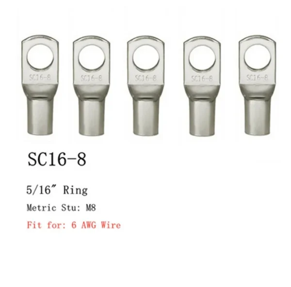 20PCS 4-25mm Assortment Tinned Copper Lugs Ring Crimp Terminals Battery Wire Welding Cable Connectors Kit - Image 4