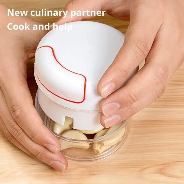 1pc White Hand Pulled Garlic Grinder In The Kitchen Palm Multi Functional Food Garlic Grinder Shredding Machine Garlic Puller - Image 4