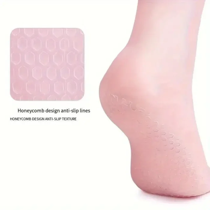 kf-S566e3ff9cfe5405a9dbd11fc0acc8c1af 2pcs Silicone Moisturizing Foot Socks For Dry Cracked Feet Foot CareSocks Massage Moisturizing Gel Socks Pedicure Socks Tool - M - Image 6