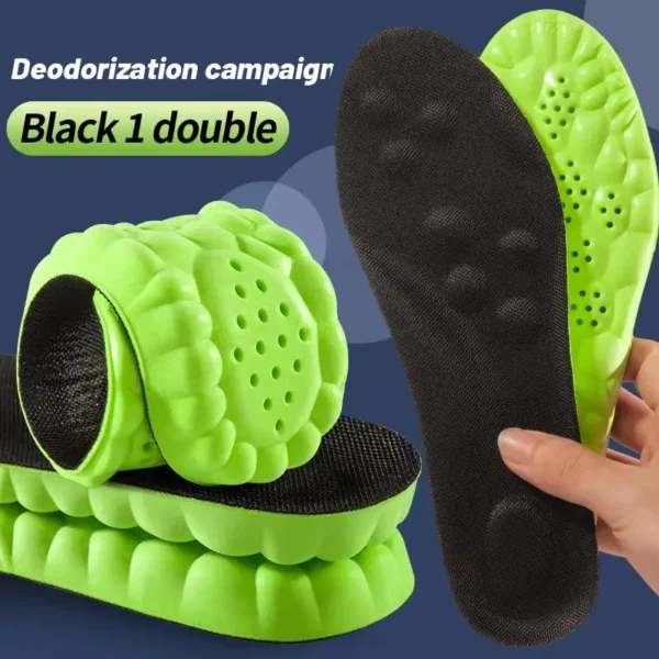 kf-S56ddc5b6b41145e18c928ae8ae2a48b05 4D Sport Insole Super Soft Shoes Sole Pads for Feet Shock Absorption Baskets Shoe Sole Arch Support Orthopedic Inserts - Image 1