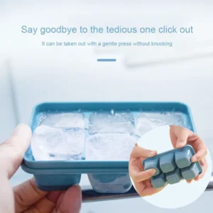 Ice Cube Ice Box Frozen Mold Refrigerator Homemade Frozen Ice Box with Lid Silicone TikTok Hot Ice Cube
