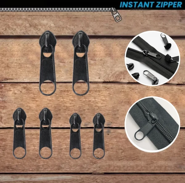 3 Sizes Universal Instant Fix Zipper Repair Kit Replacement Zip Slider Teeth Rescue Sewing Clothes Bag Zippers Tool Accessories - Image 2
