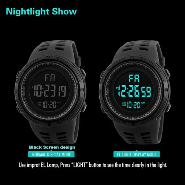 Electronic Watch For Mens Military Sports Watches Luminous Multifunction LED Digital Wristwatch for man kids Boy Student Teen - Image 6