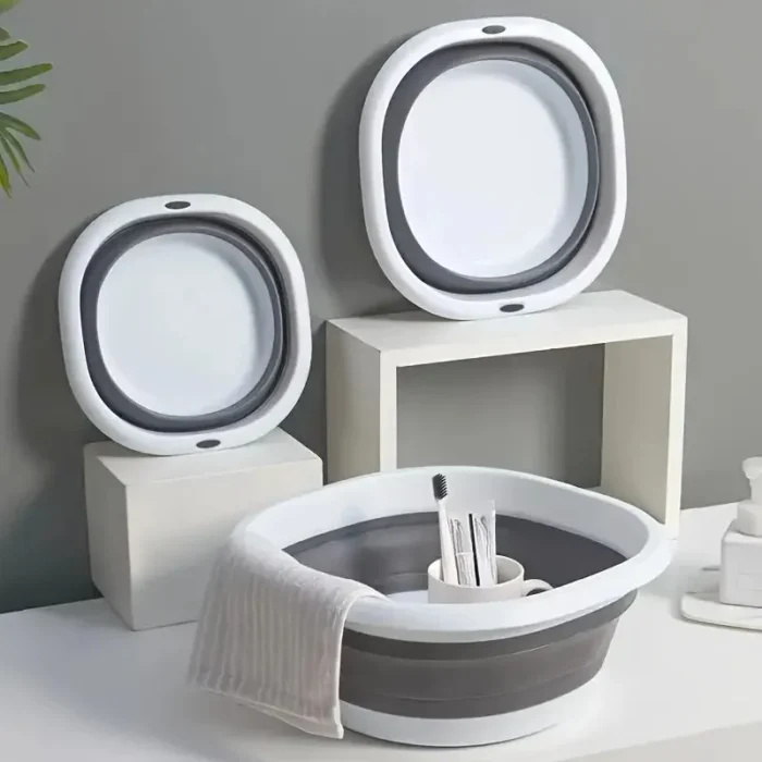 kf-S5ae73a7b4b9a4fe7bdd66a233c6cb504o 1pc Collapsible Foot Bath Basin For Soaking Feet Thickened PlasticBucket Ultifunction Collapsible Feet Soak Tub Foldable Laundry - Image 1