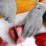 A Pair Anti Cut Proof Gloves Hot Sale Grey Black Anti Cut Level 5 Safety Work Gloves Glass Cutting Safety Protection - Image 4