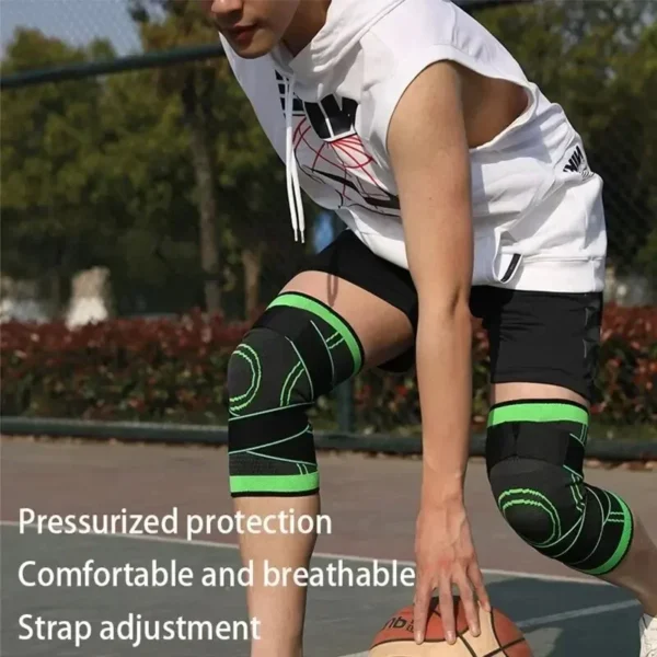 Knee Compressions Sleeve with Adjustable Straps for Running Working Out and Sports Wearing All Day - Image 4