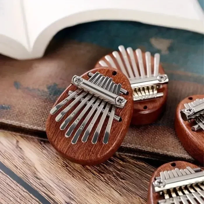 kf-S5e6cfa10de3141ee844616a2e39e8a44b 8 Key Mini Wooden Kalimba High Quality Exquisite Finger Thumb Piano Marimba Musical Good Accessory Pendant Gift - Image 2