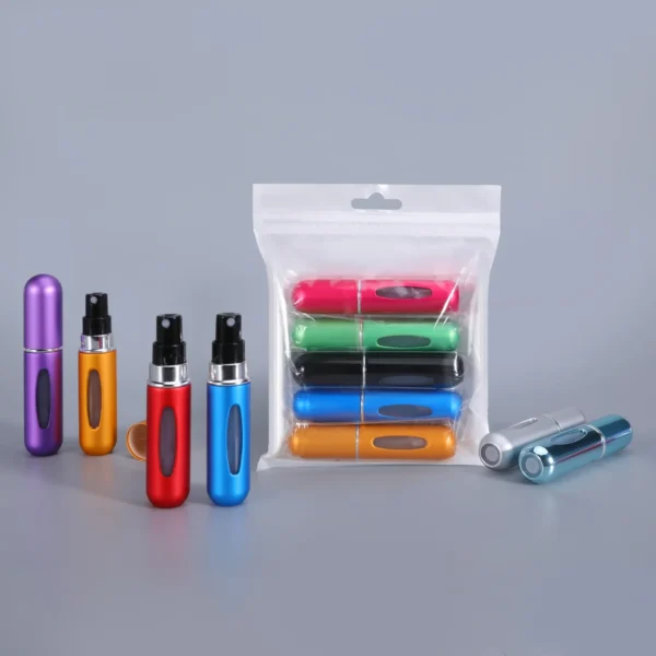 5pcs 5ml Mini Refillable Perfume Atomizer Aluminum Perfume Bottle Portable Perfume Spray Bottle Travel Parfume Mini Bottle - Image 1