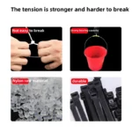 Self-locking plastic nylon tie 100 PCS black 5x300cable tie fastening ring4x200 cable tie zip wraps strap nylon cable tie set - Image 4