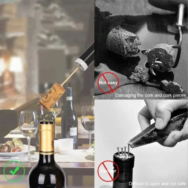 1PC Portable Wine Opener Wine Air Pressure Pump Bottle Opener Tools Bar Accessories for Home Restaurant Party - Image 4