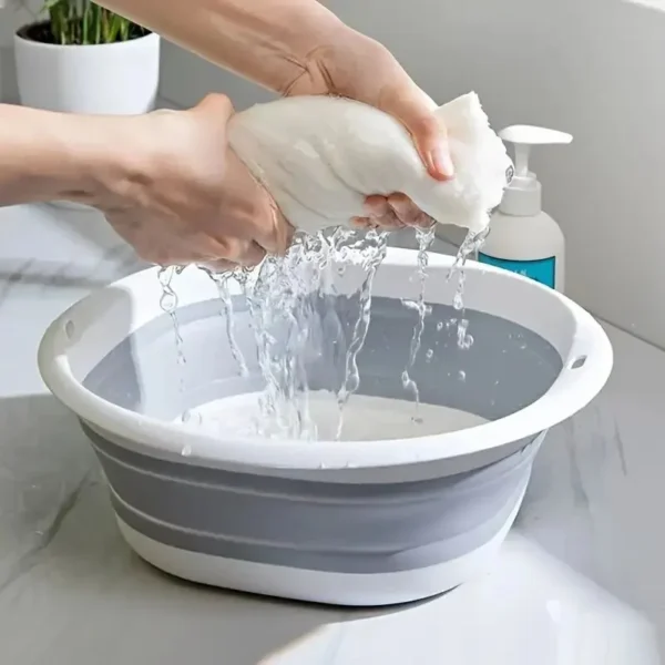 1pc Collapsible Foot Bath Basin For Soaking Feet Thickened PlasticBucket Ultifunction Collapsible Feet Soak Tub Foldable Laundry - Image 3
