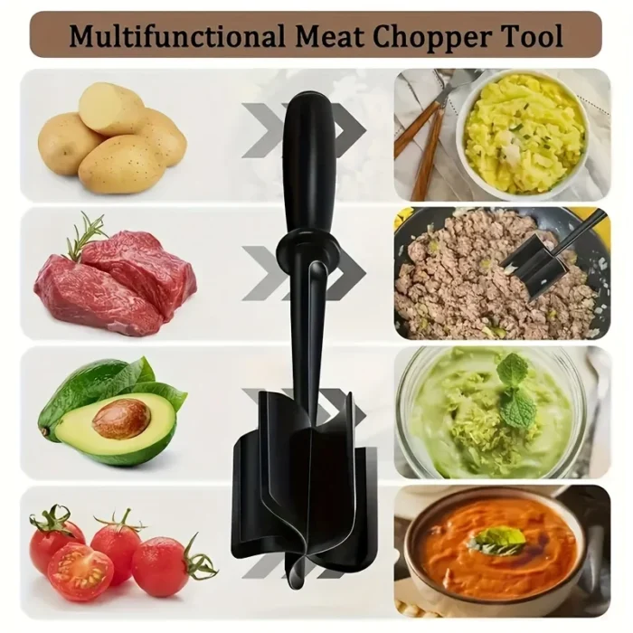 kf-S65853b0ceade479ca9e648ee0a3a6464I 1pc Handheld Household Kitchen Meat Chopper Mixing Rice Meat Grinder Grinder Meat Masher Kitchen Tool - Image 2