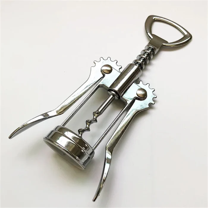 kf-S667077dd2261407cb77af40d1a435920e Wine Opener Multifunctional Corkscrew Bottle Opener Zinc Alloy Cork Remover Premium Winged Wine Bottle Opener - Image 3