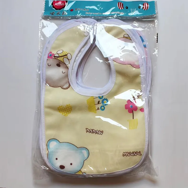 kf-S6741d56a351f4869b87e89baa21c9f55e Baby Cartoon Snap Waterproof Bib Super Soft Baby Bib Newborn Crystal Velvet Saliva Towel - Image 1