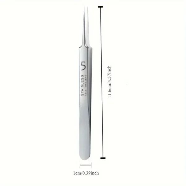 1 Pack Extra Fine No. 5 Cellular Acne Blackhead Tweezers - Facial Beauty Remove Acne Needle Tools for Skin Care - Image 4