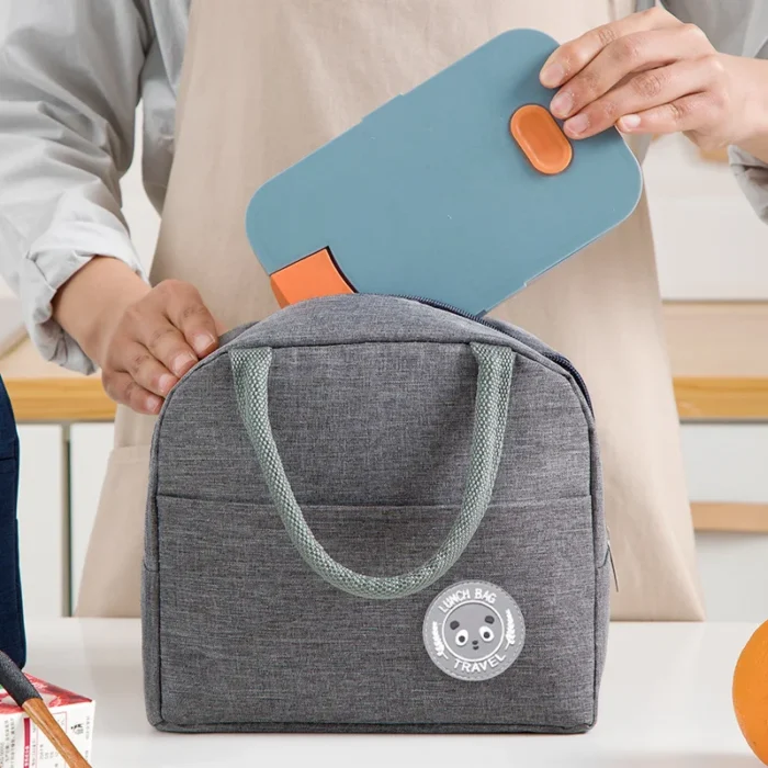 kf-S6942c6a959c0462cbe1cb04546442f102 Insulated Lunch Bag Insulation Bento Pack Aluminum Foil Rice Bag Meal Pack Ice Pack Student Bento Lunch Handbag Insulation - Image 4
