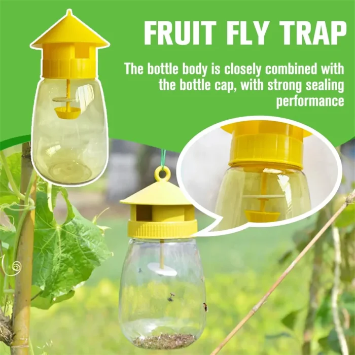 kf-S69914c4fb39c442984403a3e0ad9cfffm Plastic Fruit Fly Trap Killer Drosophila Trap Anti Fly Fruit Fly Killer Catcher Orchard Insect Trap Pest Control Fly Bee Trap - Image 3