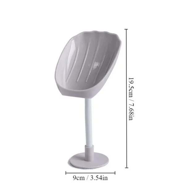 1pc Upgraded Soap Box With Drainage Double Grid Soap Rack, Wall Mounted Toilet With Cover Soap Rack, Non Perforated Soap Box - Image 6