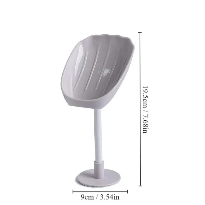 1pc Upgraded Soap Box With Drainage Double Grid Soap Rack, Wall Mounted Toilet With Cover Soap Rack, Non Perforated Soap Box - Image 6