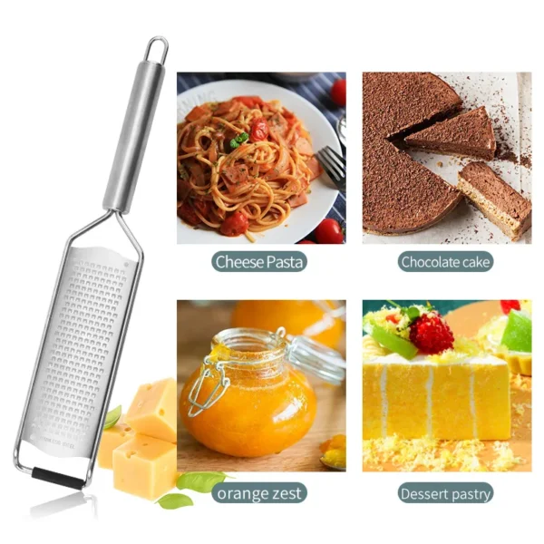 304 Stainless Steel Tube Handle Cheese Grater Lemon Grater Shredder Kitchen Cheese Grater Kitchen Gadgets - Image 2