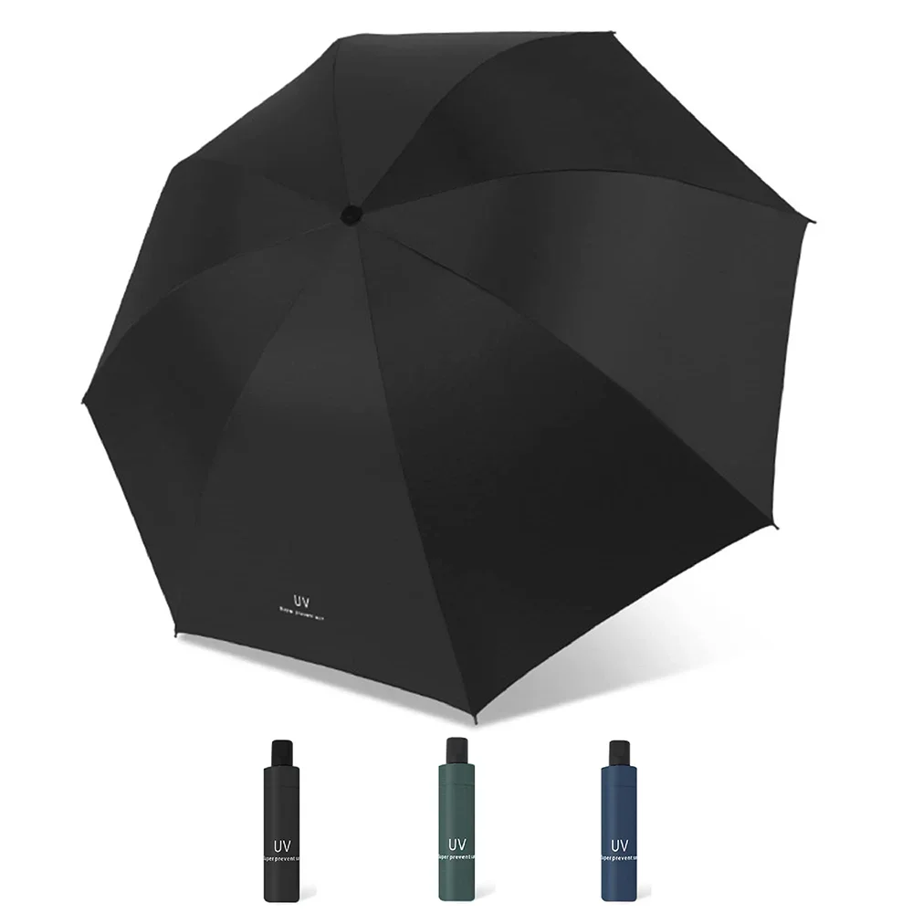 kf-S6e0b4ba7f98941f2aca6049538415f9eN Travel Portable Mini Sun & Rain Folding Anti UV Umbrella, Compact Umbrella for Car, Lightweight UV Protection Windproof Umbrella - Image 1