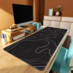 Large Extended Gaming Mouse Pad with Non-Slip Rubber Base,Topographic Design,for Full Desk Keyboard and Mouse Support - Image 6