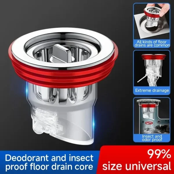 Odor Proof Floor Drain Valve-Sewer Core Backflow Preventer Shower Floor Drain Plug for Kitchen Bathroom Toilet Sewer - Image 2