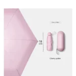 Capsule Umbrella Small and Portable Solid Color Sunshade for Women and Rain Dual Use Protection - Image 4