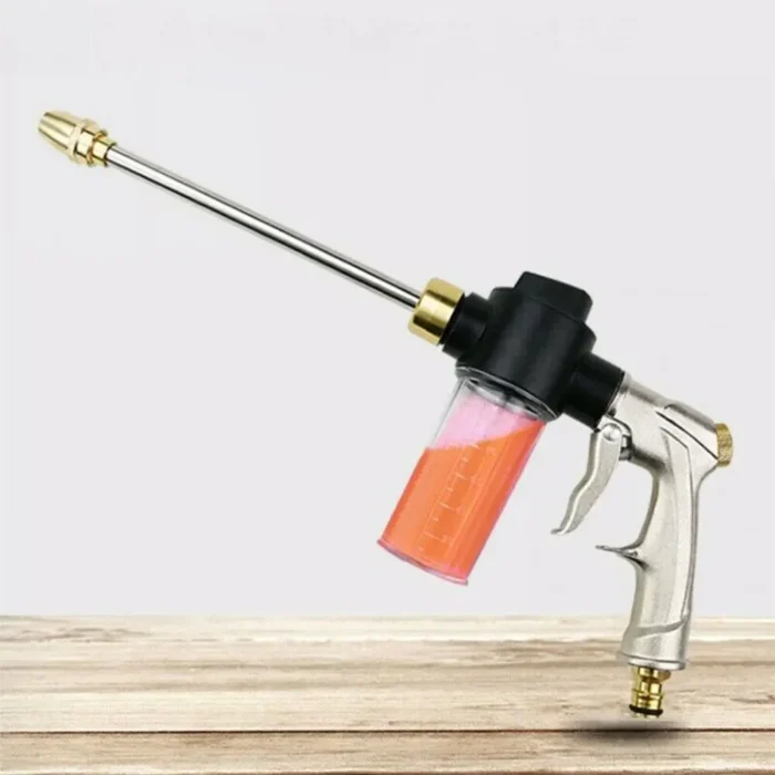 kf-S70d800e71dc34f6da43e4f979ec86e61p High Pressure Car Wash Foam Pots Lances Irrigation Tools Adjustable Metal Sprinkler Garden Watering Hose Sprinkler - Image 1