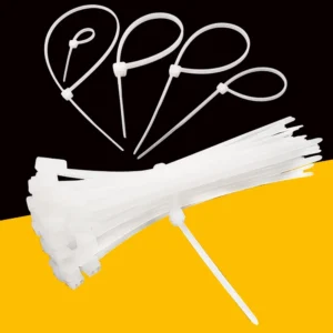 100Pcs White Self locking Nylon Industrial Cable Tie1.99mmx80/100/120/150/200 2.7mmx300 Fasten Cable Organiser Wire Cable ZipTie