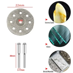 31pc Diamond Cutting Discs Sanding Grinding Wheel Circular Saw Blade Woodworking Metal Dremel Mini Drill Rotary Tool Accessories