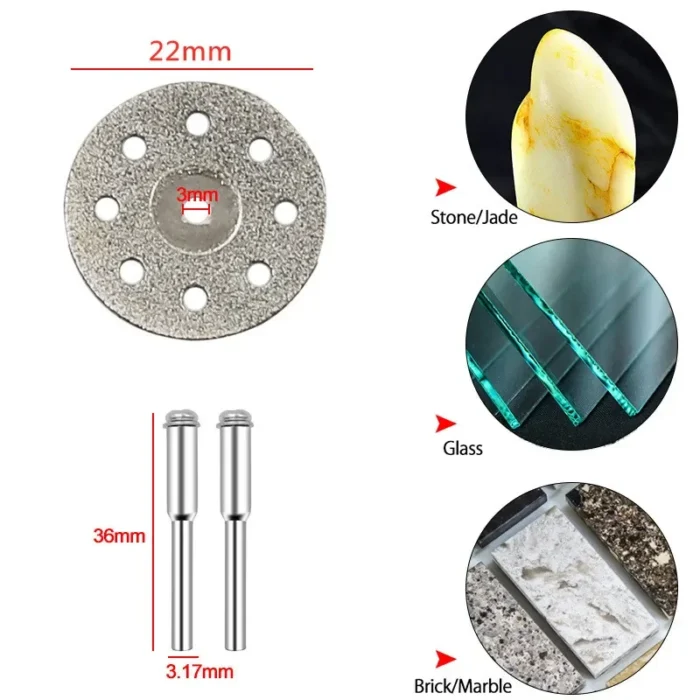 kf-S726b48ff058f4eb3bd4aae55ec9c5a556 31pc Diamond Cutting Discs Sanding Grinding Wheel Circular Saw Blade Woodworking Metal Dremel Mini Drill Rotary Tool Accessories - Image 6