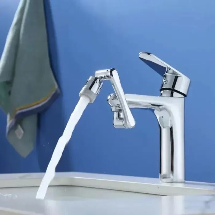 kf-S748849e55ee34890af0a4bcc45a6b138K New Universal Rotation Extender Faucet Aerator Plastic Splash Filter Kitchen Tap Washbasin Faucets Bubbler Nozzle Robotic Arm - Image 1