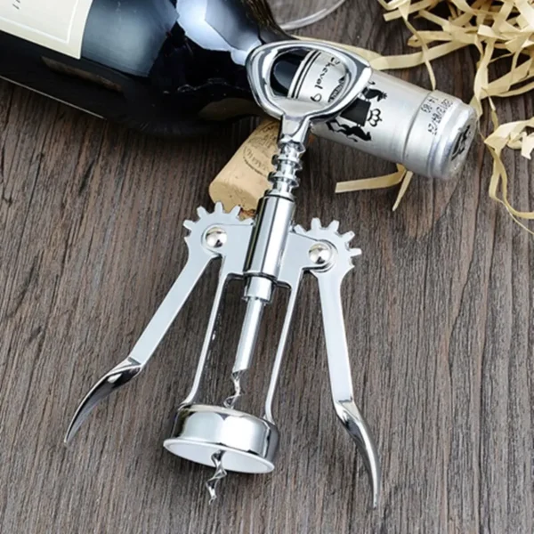 1pc Stainless SteelWine Corkscrew Wine Opener Multifunctional Zinc Alloy Stainless Corkscrew Kitchen Supplies Wine Utensils - Image 2