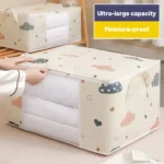 Large Capacity Clothes Storage Bag Organizer With Reinforced Handle Suitable For Blankets Bedding Foldable With Sturdy Zipper - Image 3