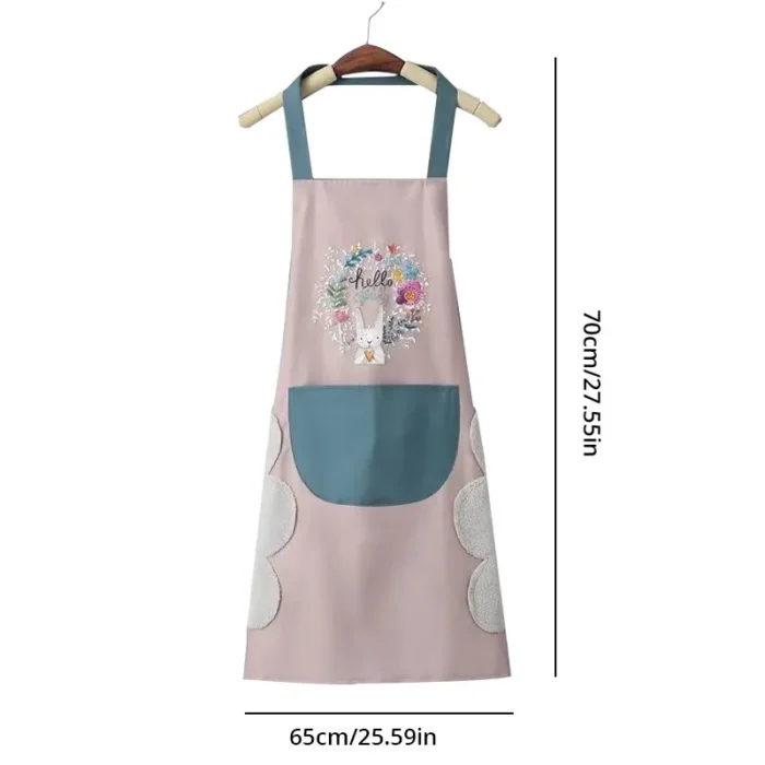 Hand-wiping Kitchen Household Cooking Apron Oil-proof Waterproof Men Women Adult Waist Fashion Coffee Overalls Wipe Hand Apron - Image 6