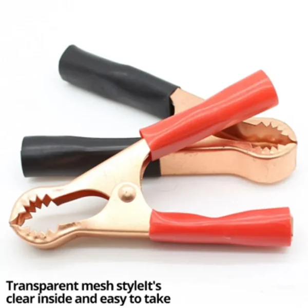 2pcs 50A Toothed Small Large Crocodile Clip Battery Clip Charging Clip High Power Inverter - Image 4