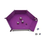 1pc Hexagonal Dice Tray and Miscellaneous Storage Box Board Game Dice Tray Accessories Leather Dice Tower - Image 4
