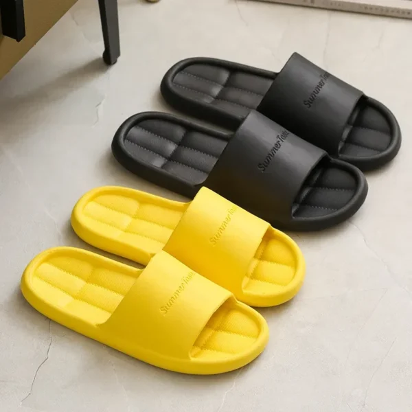 Men And Women Super Soft Eva Thick Platform Slides Minimalist And Comfortable Indoor Bathroom Non Slip Slippers Women Slippers - Image 2