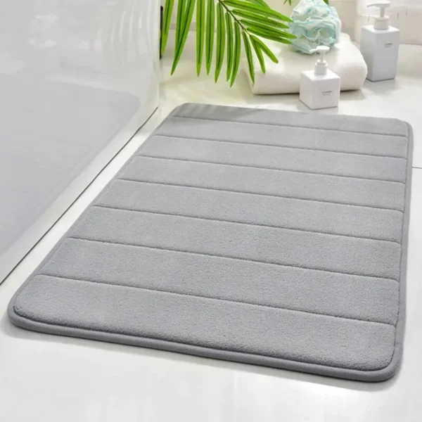 1pc 50*80cm Bathroom Anti-skid Mat, Quick Water Absorption, Dry Machine Washing, Memory Cotton, Toilet Mat, Soft - Image 5